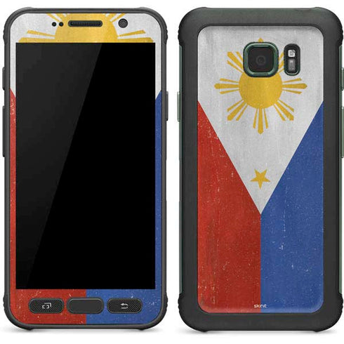 Philippines Flag Distressed Galaxy S7 Active Skin